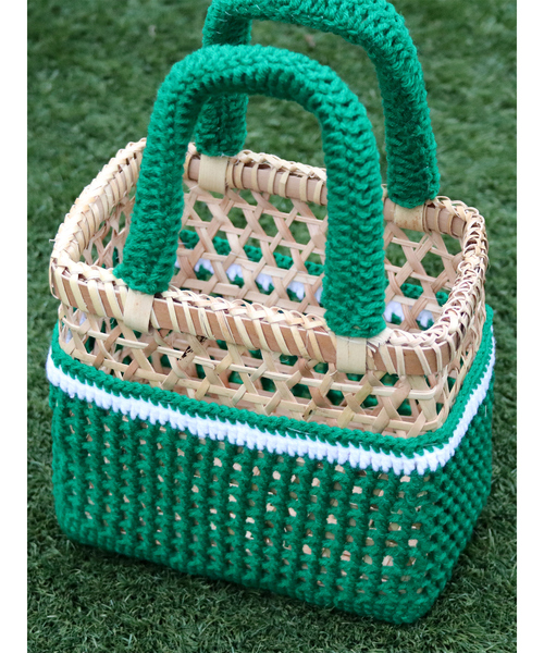 THAILAND MADE / タイランド メイド】かごバッグ / パームツリー