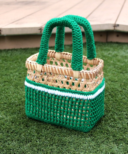 THAILAND MADE / タイランド メイド】かごバッグ / パームツリー