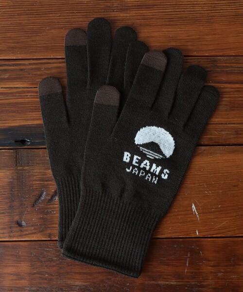 BEAMS JAPAN（ビームス　ジャパン）の「【別注】tet. / ビームス ジャパン ロゴ グローブ Vol.2 Women（手袋・レディース・ネイビー/オレンジ/ブラウン/ブラック/ブルー系その他3/グレー/ダークブラウン/インディゴブルー・ONE SIZE）」の3枚目の写真