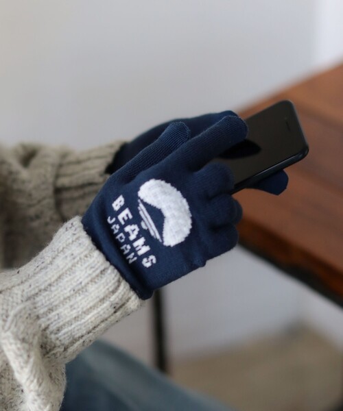 BEAMS JAPAN（ビームス　ジャパン）の「【別注】tet. / ビームス ジャパン ロゴ グローブ Vol.2 Women（手袋・レディース・ネイビー/オレンジ/ブラウン/ブラック/ブルー系その他3/グレー/ダークブラウン/インディゴブルー・ONE SIZE）」の5枚目の写真