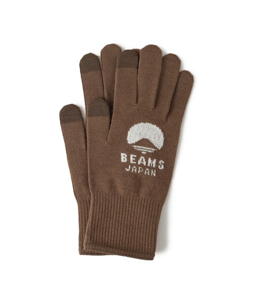 BEAMS JAPAN（ビームス　ジャパン）の「【別注】tet. / ビームス ジャパン ロゴ グローブ Vol.2 Women（手袋・レディース・ネイビー/オレンジ/ブラウン/ブラック/ブルー系その他3/グレー/ダークブラウン/インディゴブルー・ONE SIZE）」の4枚目の写真