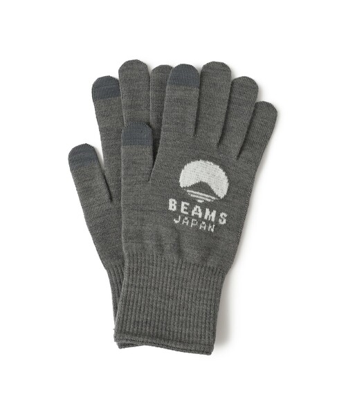 BEAMS JAPAN（ビームス　ジャパン）の「【別注】tet. / ビームス ジャパン ロゴ グローブ Vol.2 Women（手袋・レディース・ネイビー/オレンジ/ブラウン/ブラック/ブルー系その他3/グレー/ダークブラウン/インディゴブルー・ONE SIZE）」の2枚目の写真