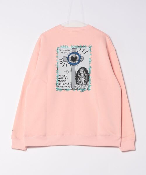 (What it isNt)ART BY MARKGONZALES(ワットイットイズント)の「【(What it isNt)ART BY MARKGONZALES / (ワットイットイズント) アートバイマークゴンザレス リラックスフィット バックプリント 裏起毛 クルーネックトレーナー ユニセックス(スウェット・メンズ・ホワイト系その他2/ホワイト系その他/ゴールド系その他/ブルー系その他/ピンク系その他2/グリーン系その他2・X-LARGE/LARGE/MEDIUM)」の9枚目の写真