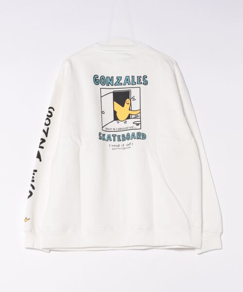 (What it isNt)ART BY MARKGONZALES(ワットイットイズント)の「【(What it isNt)ART BY MARKGONZALES / (ワットイットイズント) アートバイマークゴンザレス リラックスフィット バックプリント 裏起毛 クルーネックトレーナー ユニセックス(スウェット・メンズ・ホワイト系その他2/ホワイト系その他/ゴールド系その他/ブルー系その他/ピンク系その他2/グリーン系その他2・X-LARGE/LARGE/MEDIUM)」の14枚目の写真