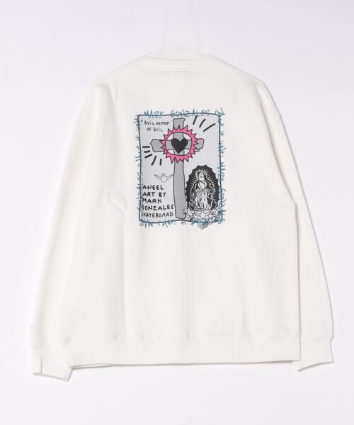 (What it isNt)ART BY MARKGONZALES(ワットイットイズント)の「【(What it isNt)ART BY MARKGONZALES / (ワットイットイズント) アートバイマークゴンザレス リラックスフィット バックプリント 裏起毛 クルーネックトレーナー ユニセックス(スウェット・メンズ・ホワイト系その他2/ホワイト系その他/ゴールド系その他/ブルー系その他/ピンク系その他2/グリーン系その他2・X-LARGE/LARGE/MEDIUM)」の16枚目の写真