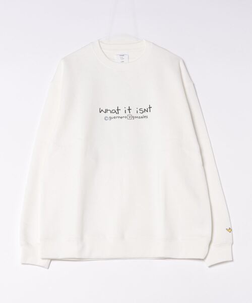 (What it isNt)ART BY MARKGONZALES(ワットイットイズント)の「【(What it isNt)ART BY MARKGONZALES / (ワットイットイズント) アートバイマークゴンザレス リラックスフィット バックプリント 裏起毛 クルーネックトレーナー ユニセックス(スウェット・メンズ・ホワイト系その他2/ホワイト系その他/ゴールド系その他/ブルー系その他/ピンク系その他2/グリーン系その他2・X-LARGE/LARGE/MEDIUM)」の15枚目の写真