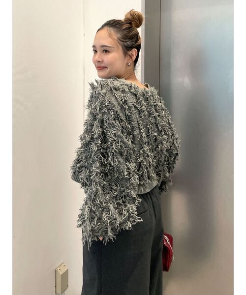 ungrid ショートボリュームニット アングリッド Ungrid ショートボリュームニット （アイボリー