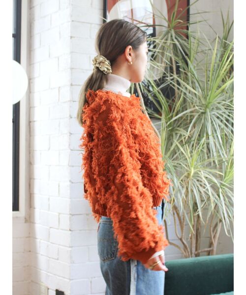 Ungrid（アングリッド）の「ショートボリュームニット（ニット/セーター・レディース・アイボリー/オレンジ/チャコールグレー・FREE）」の16枚目の写真