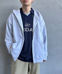 [Jeans Factory Clothes/ジーンズファクトリークローズ] ピグメント加工 裏サーマルヘビーウェイトスウェットパーカー
