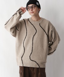 RAGEBLUE | 【REmastered】デザイン刺繍クルーネックニット(ニット/セーター)