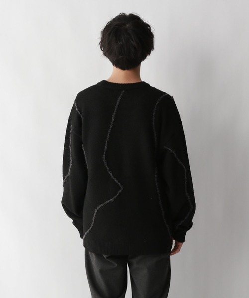 RAGEBLUE（レイジブルー）の「【REmastered】デザイン刺繍クルーネックニット（ニット/セーター・メンズ・ブラック/ベージュ・LARGE/MEDIUM）」の13枚目の写真