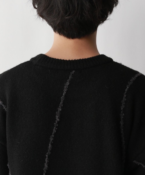 RAGEBLUE（レイジブルー）の「【REmastered】デザイン刺繍クルーネックニット（ニット/セーター・メンズ・ブラック/ベージュ・LARGE/MEDIUM）」の14枚目の写真