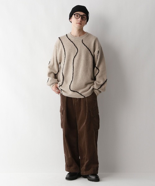 Resurrection刺繍入りネイビーセーター XXL