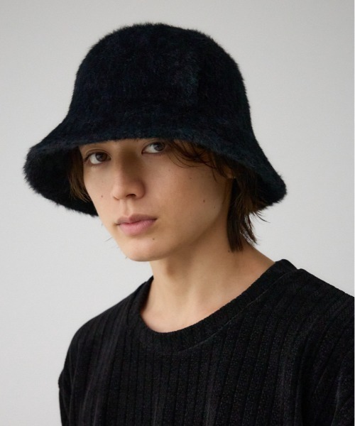AZUL by moussy（アズールバイマウジー）の「フェイクファーバケットハット（ハット・メンズ・ホワイト/ブラック・FREE）」の2枚目の写真