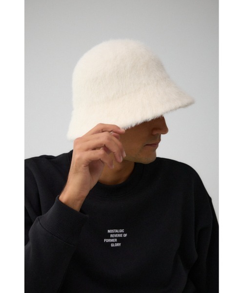AZUL by moussy（アズールバイマウジー）の「フェイクファーバケットハット（ハット・メンズ・ホワイト/ブラック・FREE）」の3枚目の写真