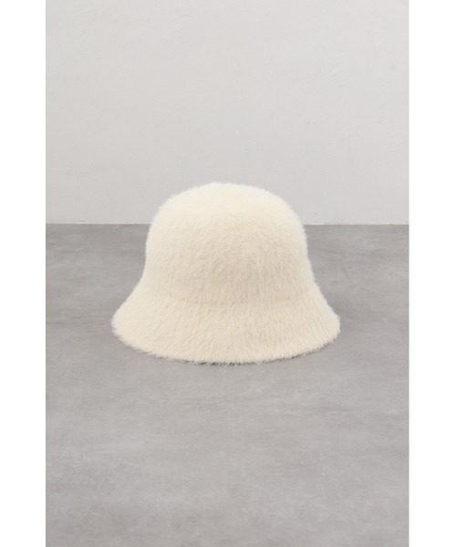 AZUL by moussy（アズールバイマウジー）の「フェイクファーバケットハット（ハット・メンズ・ホワイト/ブラック・FREE）」の4枚目の写真
