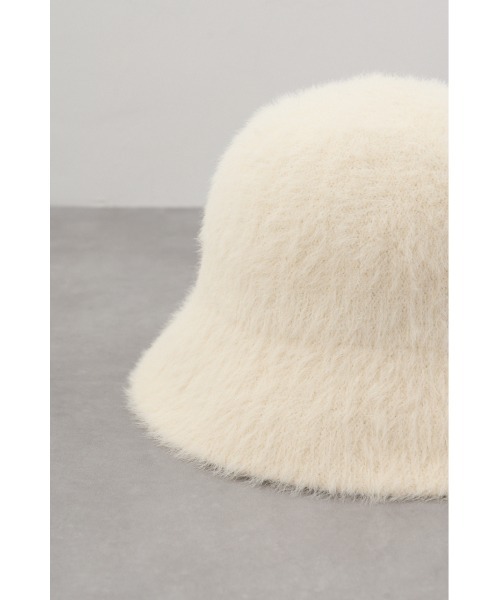 AZUL by moussy（アズールバイマウジー）の「フェイクファーバケットハット（ハット・メンズ・ホワイト/ブラック・FREE）」の7枚目の写真