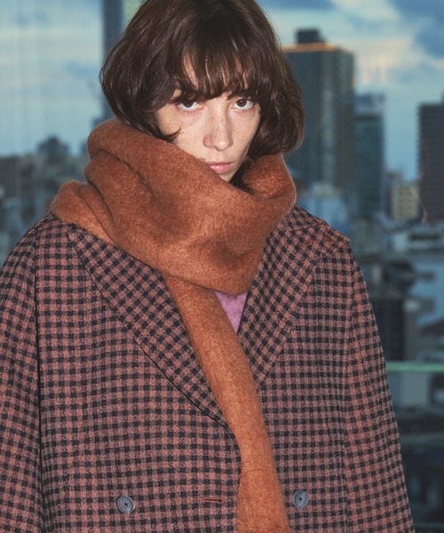 MAISON SPECIAL(メゾンスペシャル)の「《UNISEX》Wool Volume Scarf/ウールボリュームスカーフ【MAISON SPECIAL/メゾンスペシャル】(マフラー・メンズ・チャコールグレー/サックスブルー/グリーン/ブラウン/その他5/その他3/その他2/その他1/その他4/ブラック・FREE)」の3枚目の写真