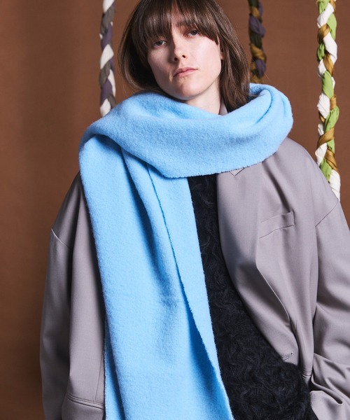 MAISON SPECIAL(メゾンスペシャル)の「《UNISEX》Wool Volume Scarf/ウールボリュームスカーフ【MAISON SPECIAL/メゾンスペシャル】(マフラー・メンズ・チャコールグレー/サックスブルー/グリーン/ブラウン/その他5/その他3/その他2/その他1/その他4/ブラック・FREE)」の5枚目の写真