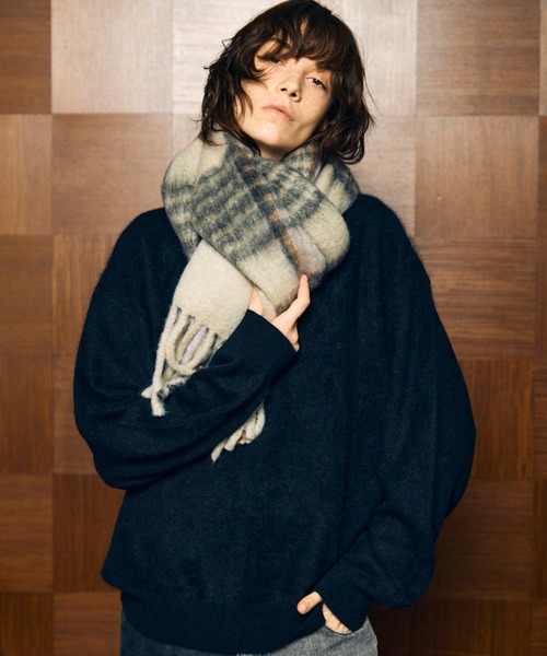 MAISON SPECIAL(メゾンスペシャル)の「《UNISEX》Wool Volume Scarf/ウールボリュームスカーフ【MAISON SPECIAL/メゾンスペシャル】(マフラー・メンズ・チャコールグレー/サックスブルー/グリーン/ブラウン/その他5/その他3/その他2/その他1/その他4/ブラック・FREE)」の13枚目の写真