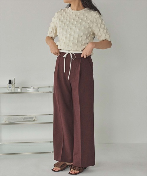 セール】ドットデザインぽこぽこニットトップス（ニット/セーター