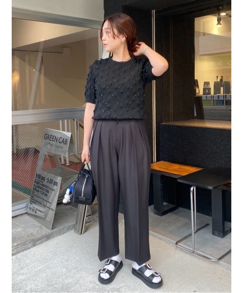 INDUSTRIA黒ニットmade in Italy【美品】