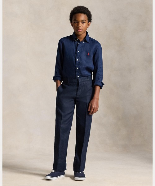 POLO RALPH LAUREN CHILDRENSWEAR(ポロ ラルフ ローレン チルドレンズウェア)の「リネン シャツ(シャツ/ブラウス・キッズ・ネイビー系1・L/M/S/XL)」の5枚目の写真