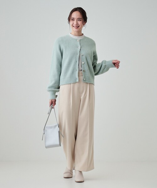 DRESKIP(ドレスキップ)の「◆華やかさと心地よさを両立 ふわふわマルチボタンカーディガン(カーディガン/ボレロ・レディース・オフホワイト/ナチュラル/ライトグリーン・03/02/01)」の19枚目の写真