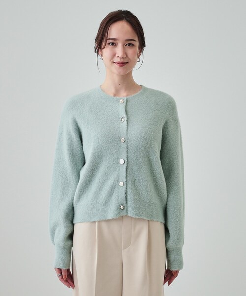 DRESKIP(ドレスキップ)の「◆華やかさと心地よさを両立 ふわふわマルチボタンカーディガン(カーディガン/ボレロ・レディース・オフホワイト/ナチュラル/ライトグリーン・03/02/01)」の21枚目の写真