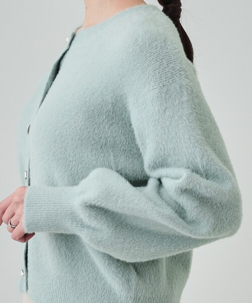 DRESKIP(ドレスキップ)の「◆華やかさと心地よさを両立 ふわふわマルチボタンカーディガン(カーディガン/ボレロ・レディース・オフホワイト/ナチュラル/ライトグリーン・03/02/01)」の7枚目の写真