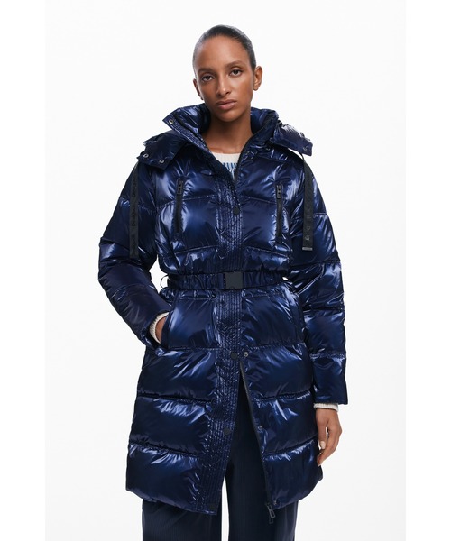 イリデセントキルティング ロングコート（ダウンジャケット/コート