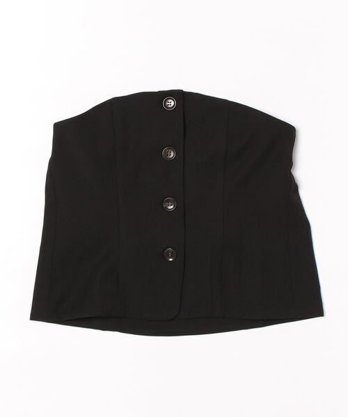 STYLEBLOCK（スタイルブロック）の「スーツ地ツイルベアトップ（シャツ/ブラウス・レディース・ライトベージュ/カーキ/ブラック/グレー・M）」の2枚目の写真
