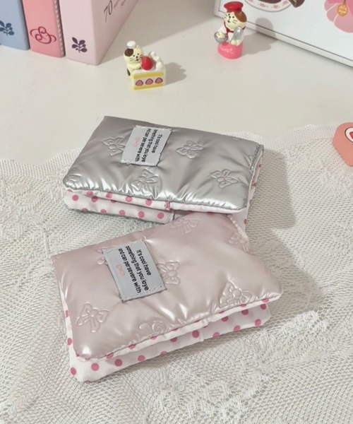 Made in I（メイドインアイ）の「リボンクッションパスポートケース（パスポートケース・レディース・シルバー/ピンク・FREE）」の4枚目の写真