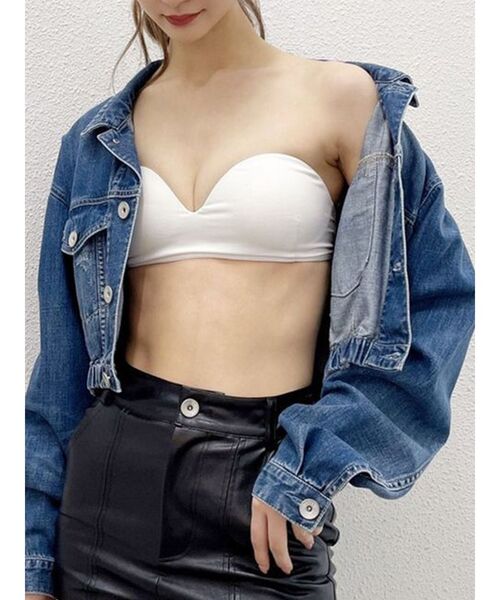 GYDA（ジェイダ）の「Booster ブラトップ（ブラジャー・レディース・オフホワイト/ブラック・FREE）」の3枚目の写真