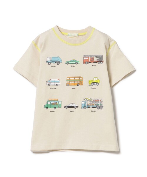 BEAMS mini(ビームスミニ)の「ワーキングカー Tシャツ(90~150cm)(Tシャツ/カットソー・キッズ・ホワイト系その他6/チャコールグレー/ブルー・90/100/110/120/130)」の5枚目の写真