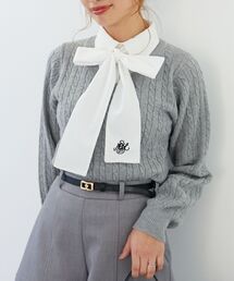 MAJESTIC LEGON | リボンタイセットシャツドッキングニット(ニット/セーター)