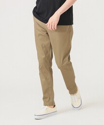 スリムフィット コットンピケ ストレッチ テーパード パンツ