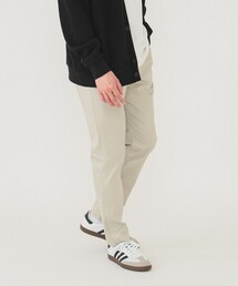 スリムフィット コットンピケ ストレッチ テーパード パンツ