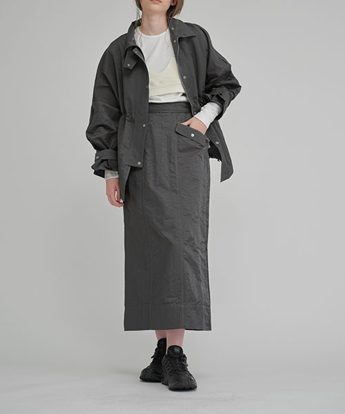 WILLFULLY(ウィルフリー)の「bi color stitch work nylon JK(ナイロンジャケット・レディース・ホワイト/ベージュ/グレー系その他・FREE)」の7枚目の写真
