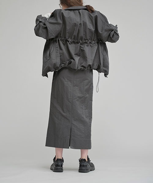 WILLFULLY(ウィルフリー)の「bi color stitch work nylon JK(ナイロンジャケット・レディース・ホワイト/ベージュ/グレー系その他・FREE)」の5枚目の写真