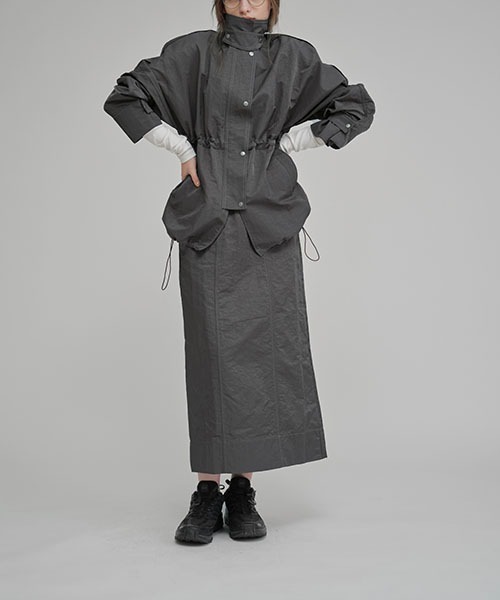 WILLFULLY(ウィルフリー)の「bi color stitch work nylon JK(ナイロンジャケット・レディース・ホワイト/ベージュ/グレー系その他・FREE)」の4枚目の写真