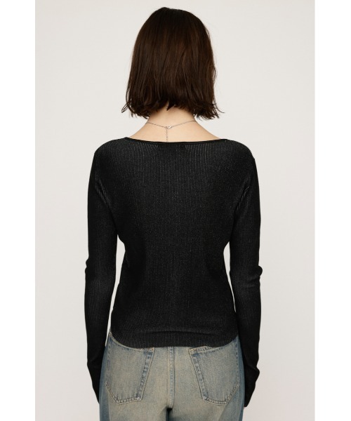 SLY（スライ）の「FRONT HOOK RIB TOPS フロントホック リブ トップス 春服（Tシャツ/カットソー・レディース・ライトベージュ/ブラック/ピンク/杢グレー・FREE）」の9枚目の写真