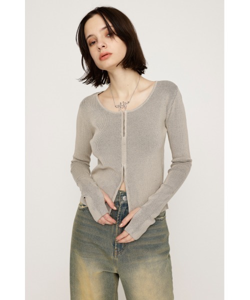 セール】FRONT HOOK RIB TOPS フロントホック リブ トップス 春