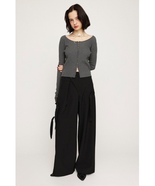 SLY（スライ）の「FRONT HOOK RIB TOPS フロントホック リブ トップス 春服（Tシャツ/カットソー・レディース・ライトベージュ/ブラック/ピンク/杢グレー・FREE）」の16枚目の写真