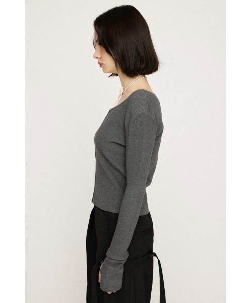 SLY（スライ）の「FRONT HOOK RIB TOPS フロントホック リブ トップス 春服（Tシャツ/カットソー・レディース・ライトベージュ/ブラック/ピンク/杢グレー・FREE）」の18枚目の写真