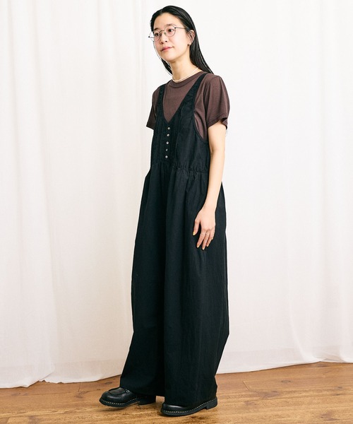 fig Ｌondon（フィグロンドン）の「Pippi rompers（サロペット/オーバーオール・レディース・ホワイト/ブラック・FREE）」の8枚目の写真