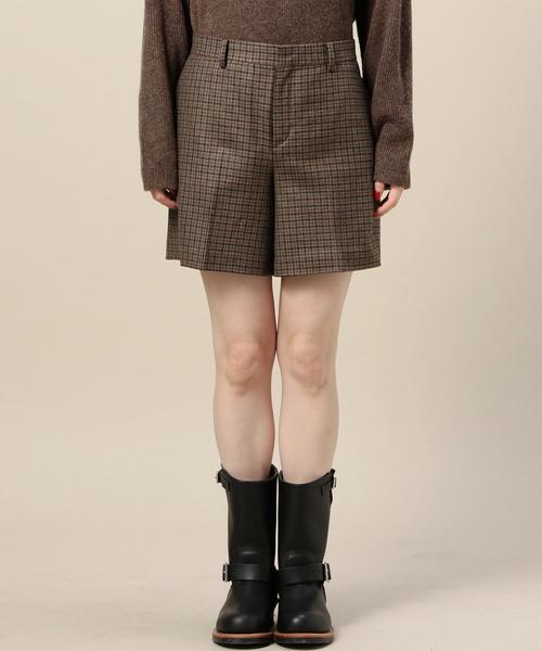 BEAUTY&YOUTH UNITED ARROWS（ビューティーアンドユースユナイテッドアローズ）の「BY ガンクラブチェックショートパンツ ◆（その他パンツ・レディース・グレー/ブラウン・MEDIUM/SMALL）」の4枚目の写真