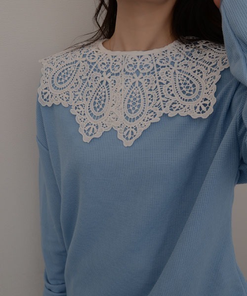 Mayree（メイリー）の「【resonance】フラワー刺繍 レトロデザイン レース つけ襟【マルチウェイ/10パターン展開】（付け襟・レディース・その他4/その他7/その他9/その他6/その他1/その他2/その他3/その他5/その他8/その他10・FREE）」の2枚目の写真