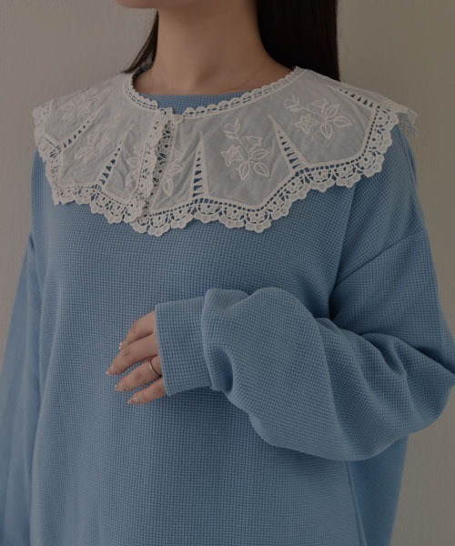 Mayree（メイリー）の「【resonance】フラワー刺繍 レトロデザイン レース つけ襟【マルチウェイ/10パターン展開】（付け襟・レディース・その他4/その他7/その他9/その他6/その他1/その他2/その他3/その他5/その他8/その他10・FREE）」の4枚目の写真