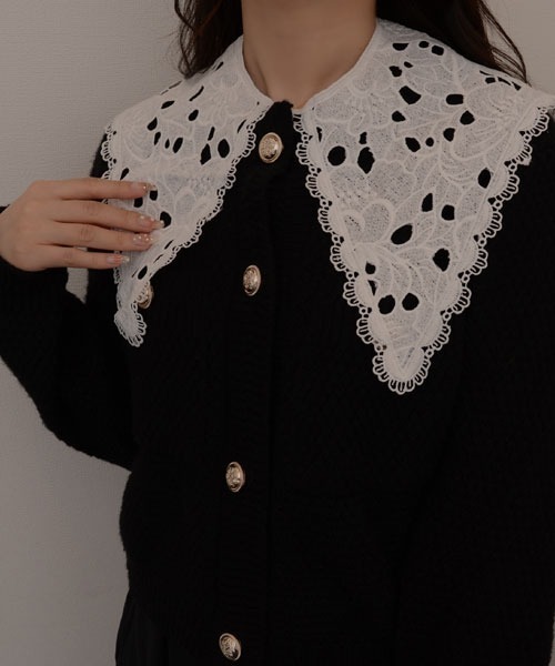 つけ襟 レース フラワー 刺繍 付け襟 ビジュー スカラップデザイン つけえり フリル 白 おしゃれ フォーマル レイヤード GROWINGRICH - 通販 - Yahoo ショッピング